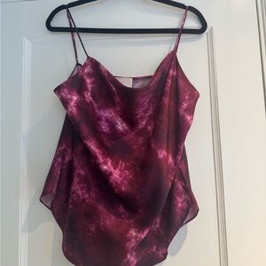 Cinq a Sept Purple Tie-Dye Camisole